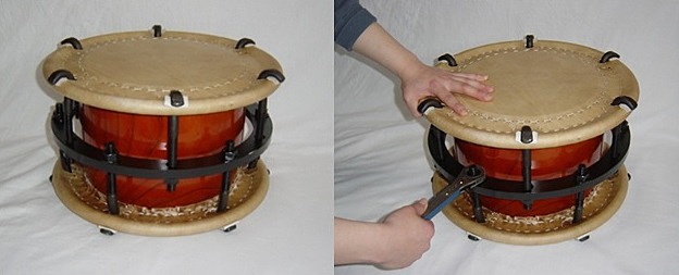 鈴木楽器製作所 平太鼓 本欅製 1尺3寸 スズキ バチ付属 受注生産 玉切りされた原木からくりぬいて作られる高級品 送料無料 SUZUKI